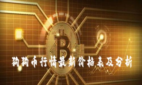 狗狗币行情最新价格表及分析