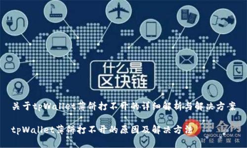 关于tpWallet薄饼打不开的详细解析与解决方案

tpWallet薄饼打不开的原因及解决方法